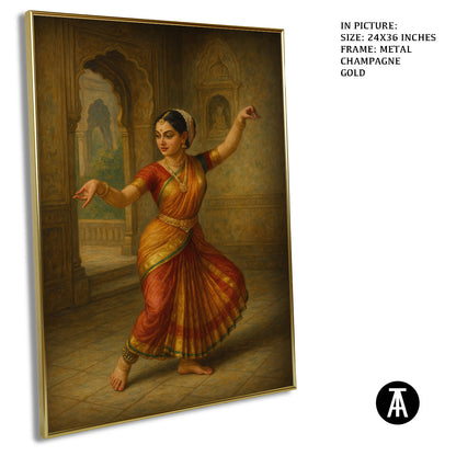 Artwork in Metal Champagne Gold Frame