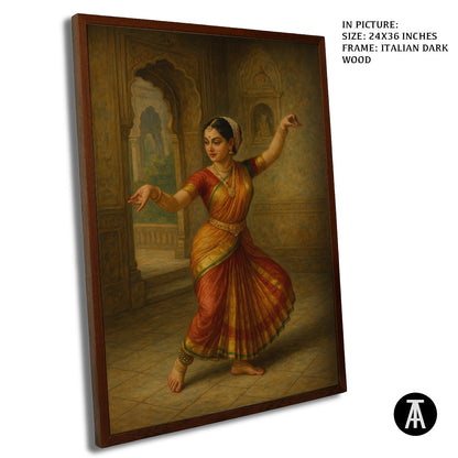 Artwork in Dark Wood Frame