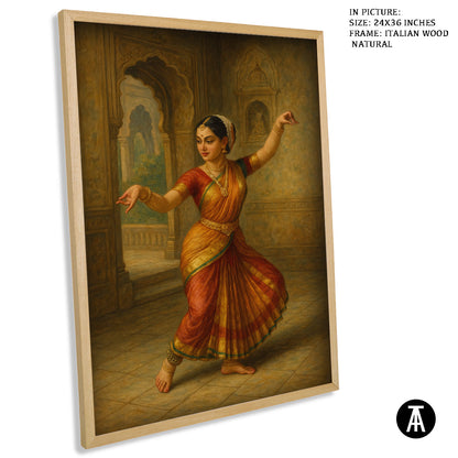 Artwork in Natural Wood Frame