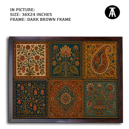 Artwork in Dark Brown Frame
