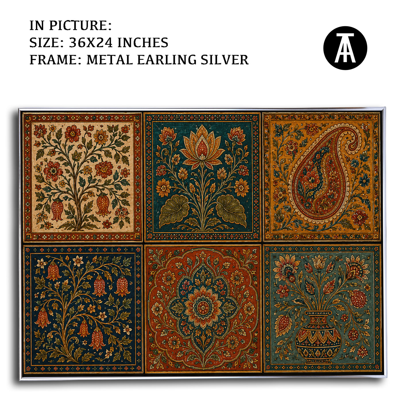 Artwork in Metal Earling Silver Frame