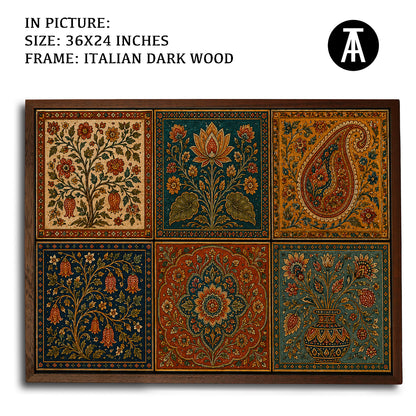Artwork in Dark Wood Frame