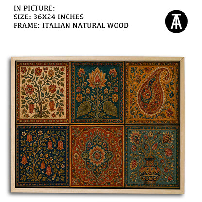 Artwork in Natural Wood Frame
