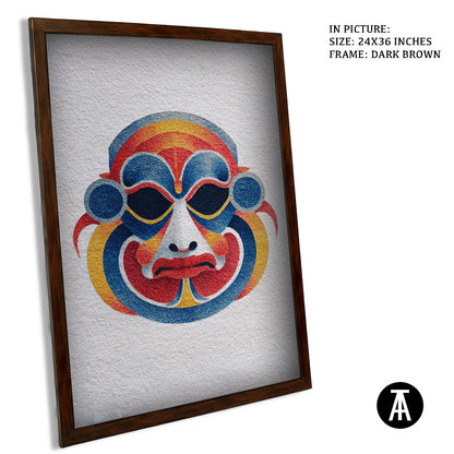 Artwork in Dark Brown Frame