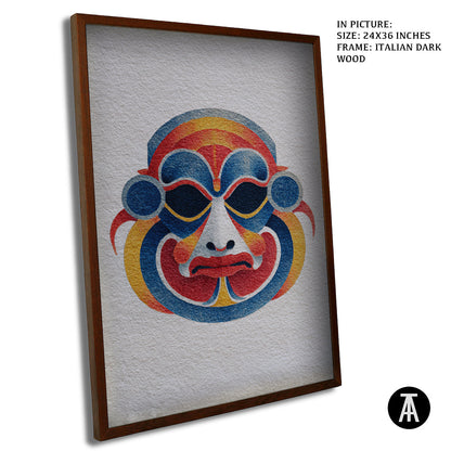 Artwork in Dark Wood Frame