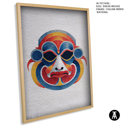 Artwork in Natural Wood Frame