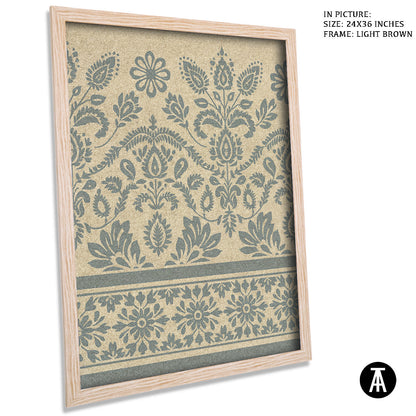 Artwork in Light Brown Frame