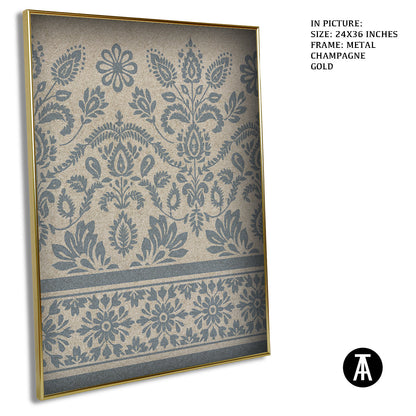 Artwork in Metal Champagne Gold Frame