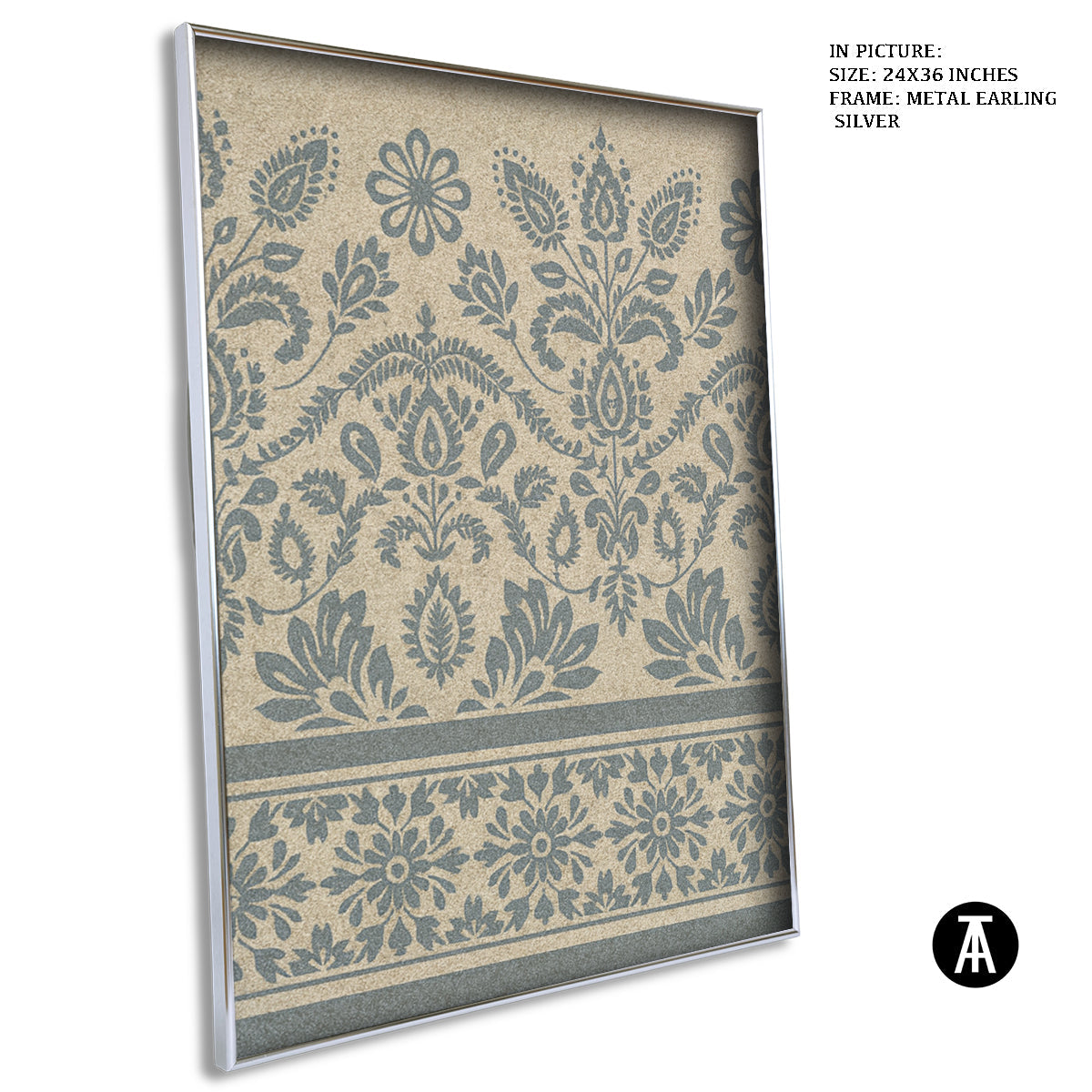 Artwork in Metal Earling Silver Frame