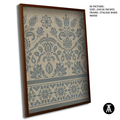 Artwork in Dark Wood Frame