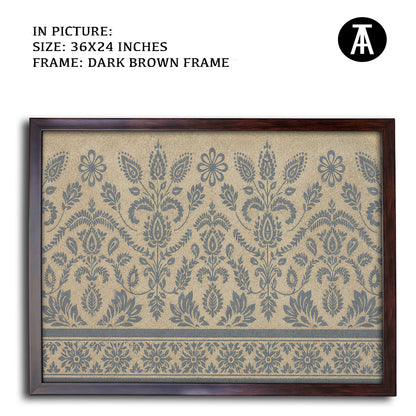 Artwork in Dark Brown Frame