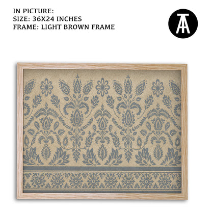 Artwork in Light Brown Frame
