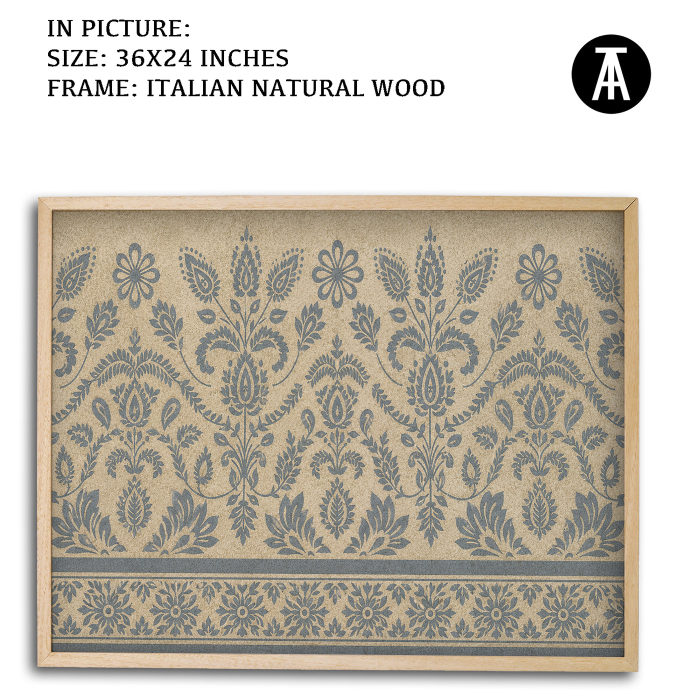 Artwork in Natural Wood Frame
