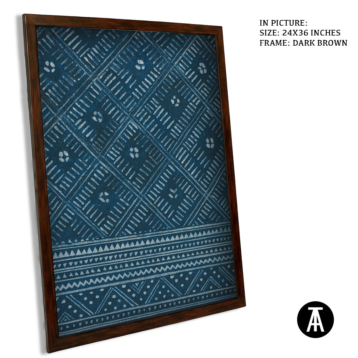 Artwork in Dark Brown Frame