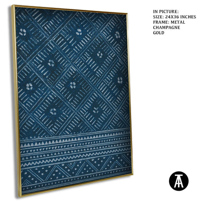 Artwork in Metal Champagne Gold Frame