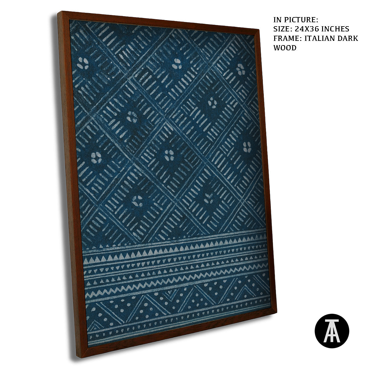 Artwork in Dark Wood Frame