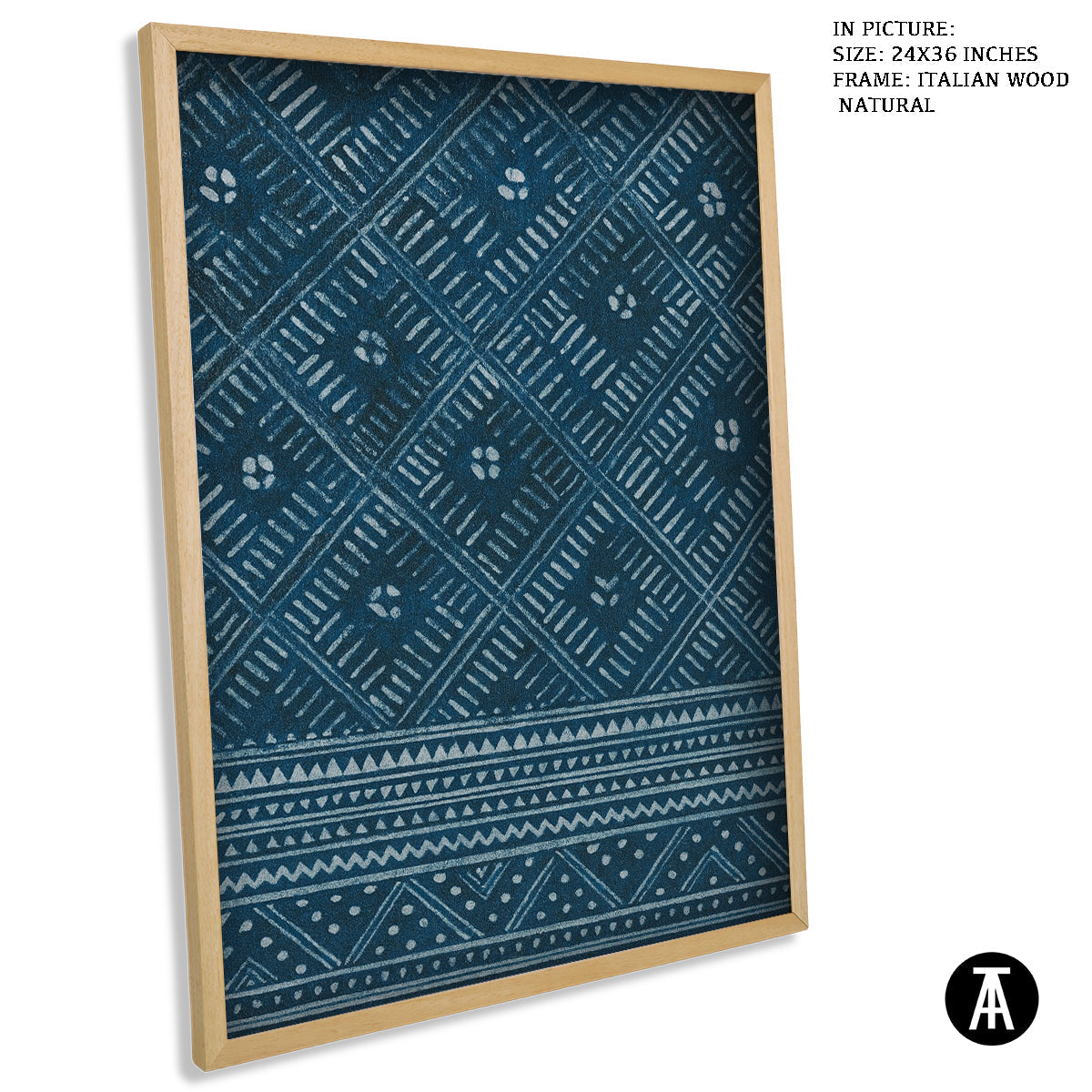 Artwork in Natural Wood Frame