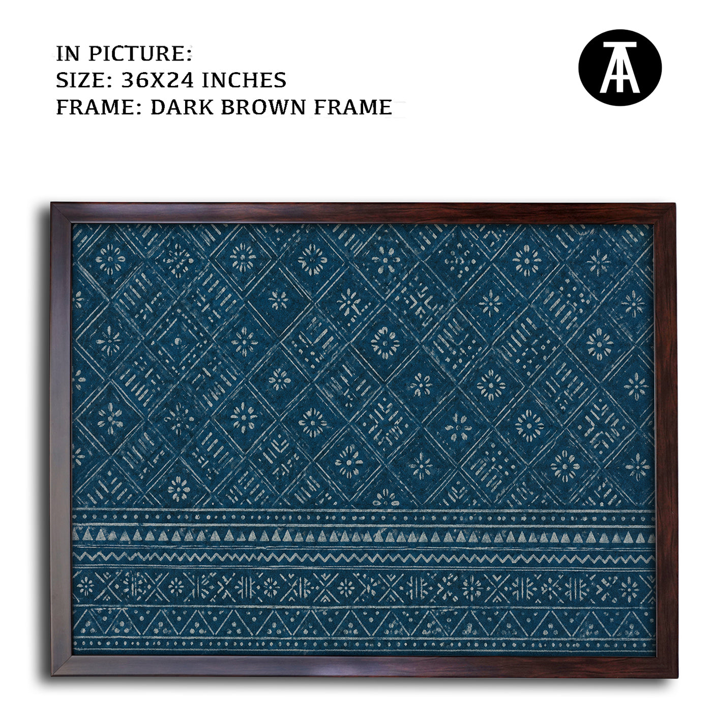 Artwork in Dark Brown Frame