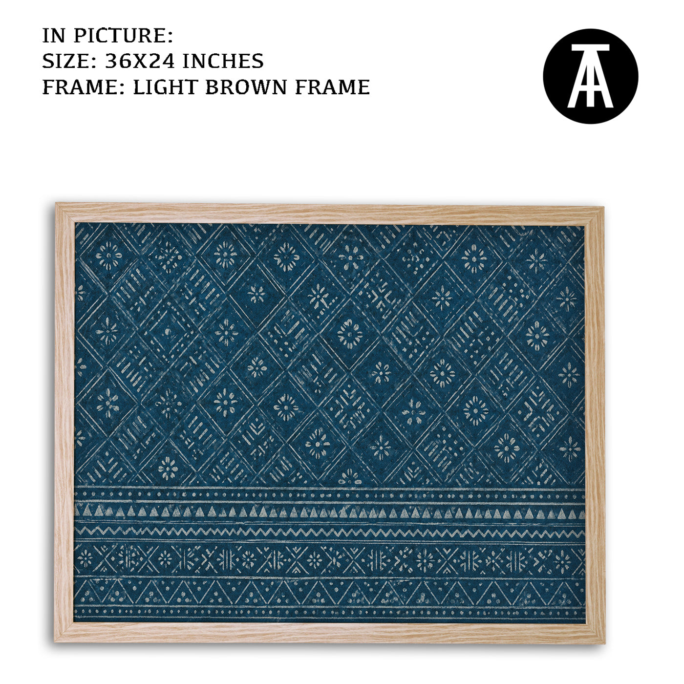 Artwork in Light Brown Frame
