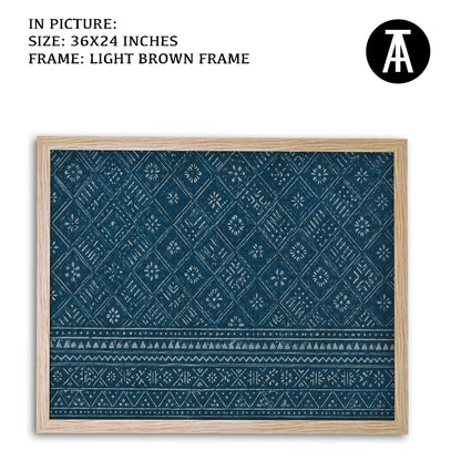 Artwork in Light Brown Frame