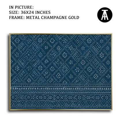Artwork in Metal Champagne Gold Frame