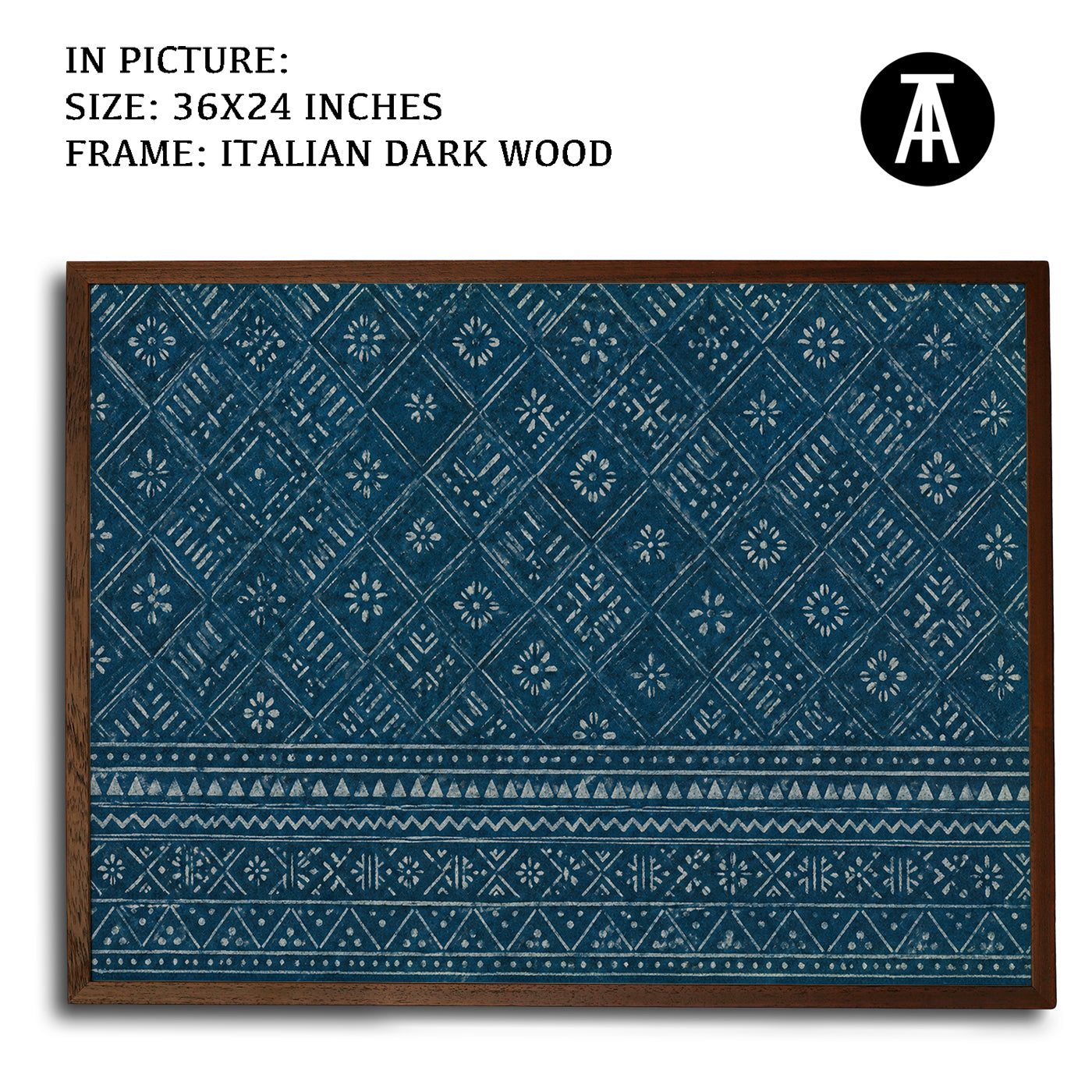 Artwork in Dark Wood Frame