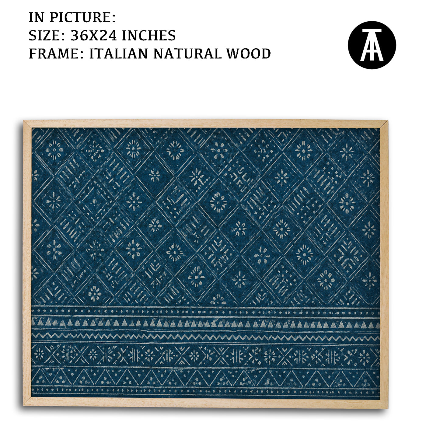 Artwork in Natural Wood Frame