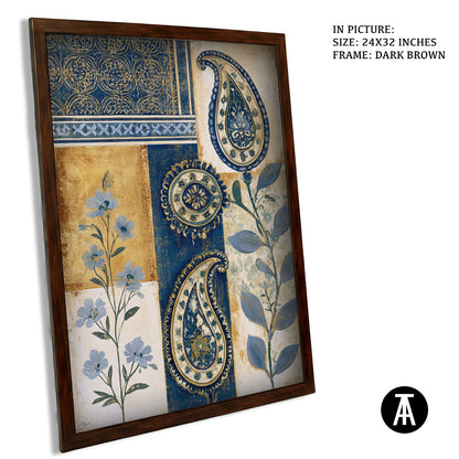 Artwork in Dark Brown Frame