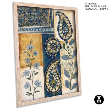 Artwork in Light Brown Frame