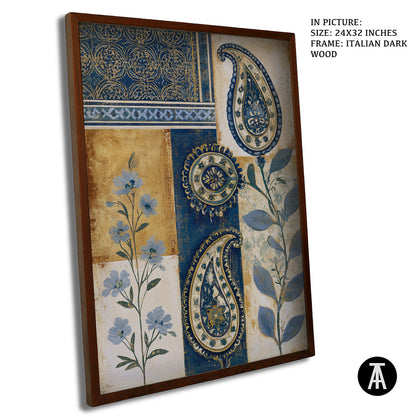 Artwork in Dark Wood Frame