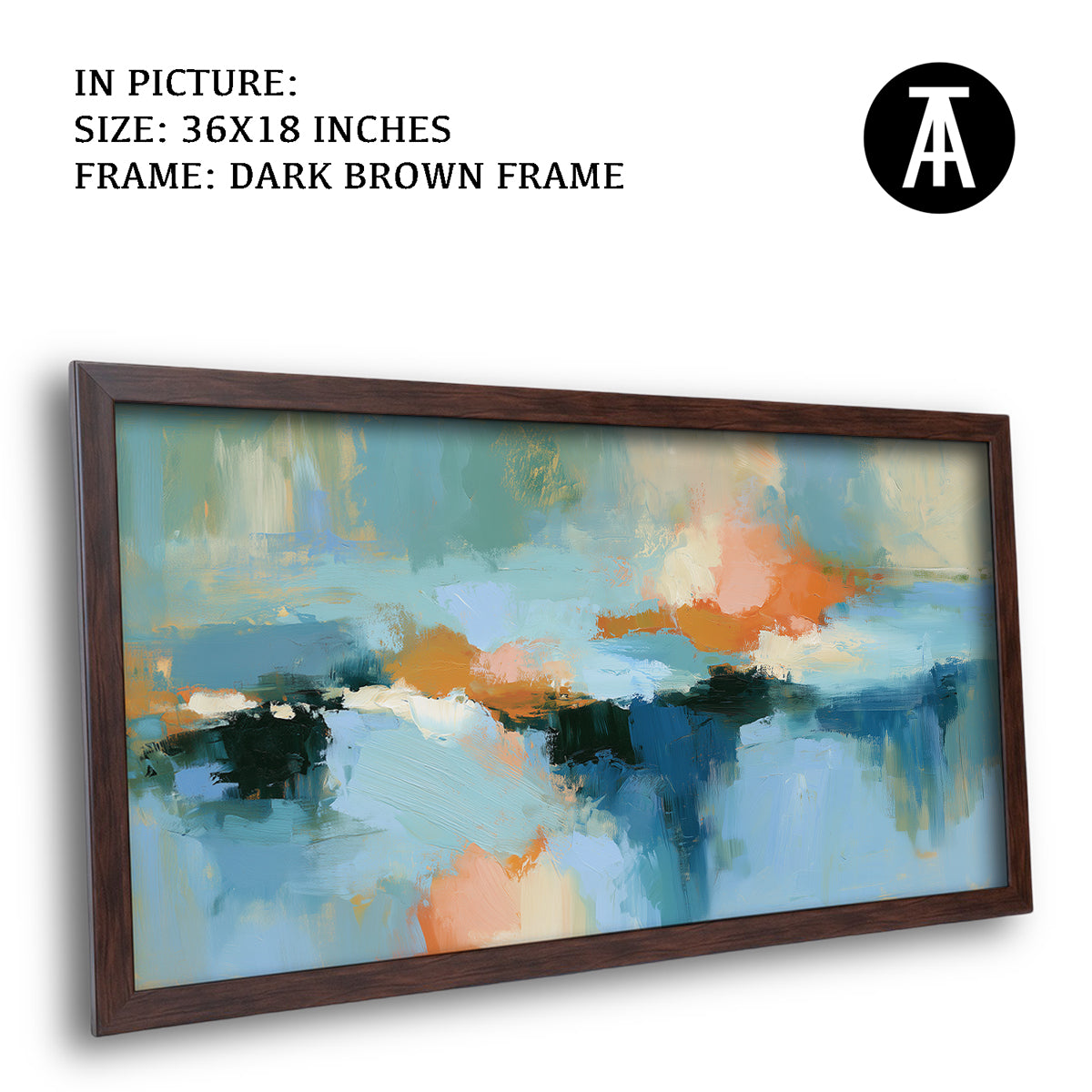 Artwork in Dark Brown Frame