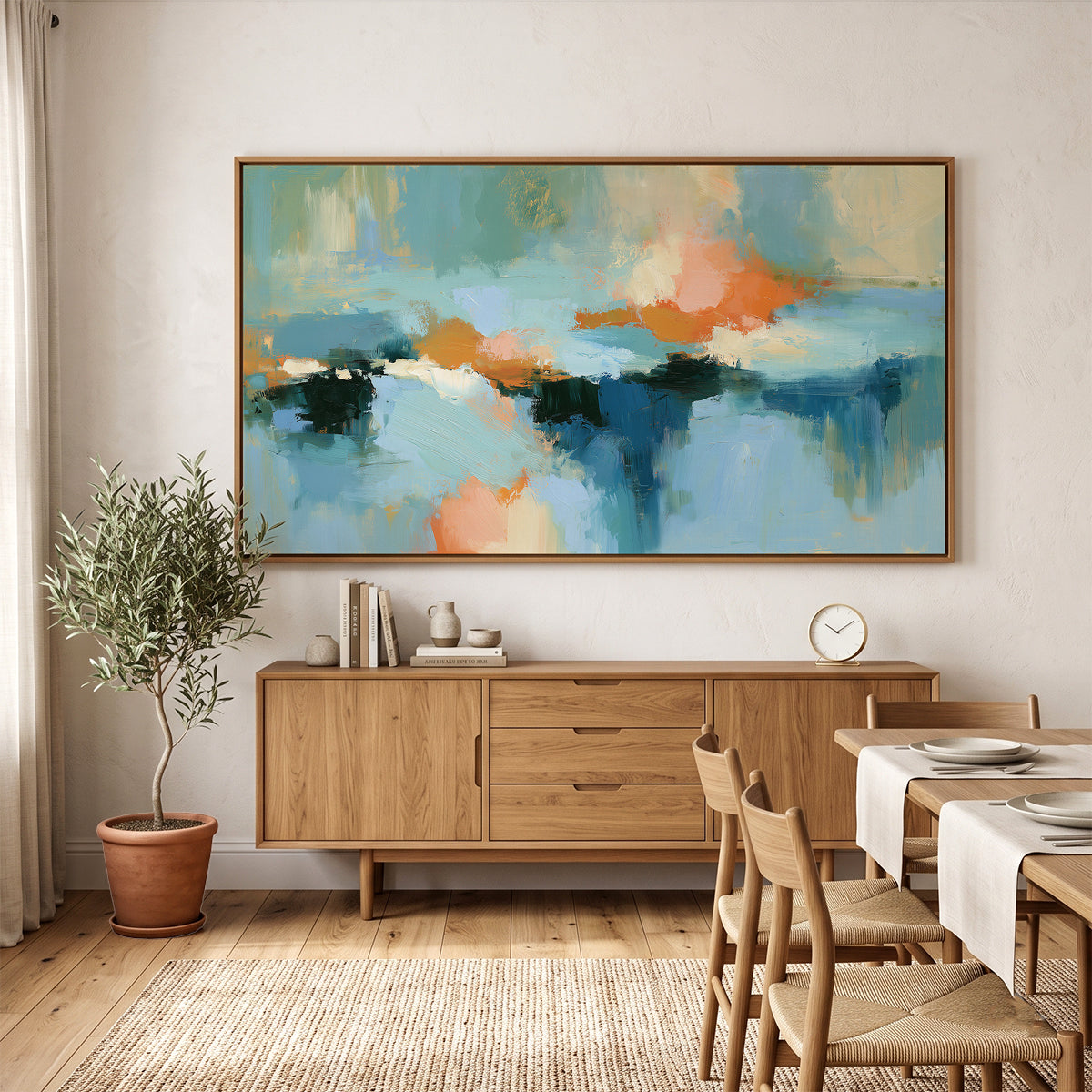 Abstract Painting in a Lifestyle Setting