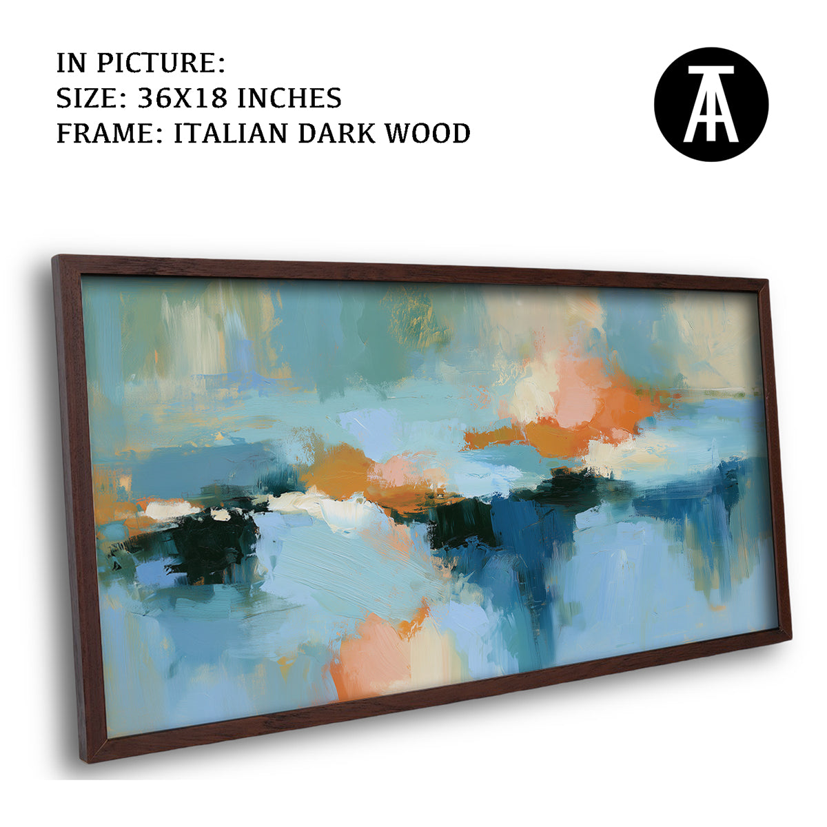 Artwork in Dark Wood Frame