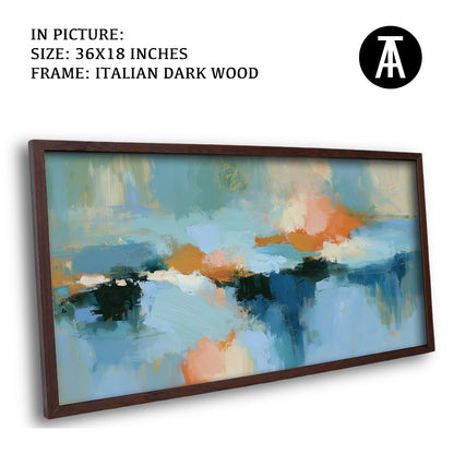 Artwork in Dark Wood Frame
