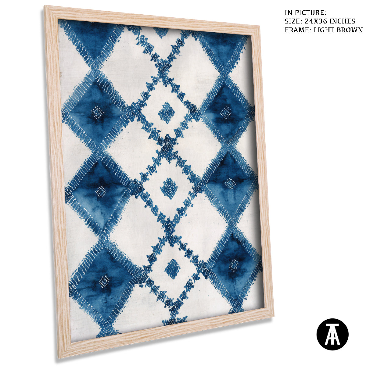 Artwork in Light Brown Frame