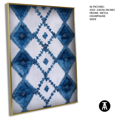 Artwork in Metal Champagne Gold Frame