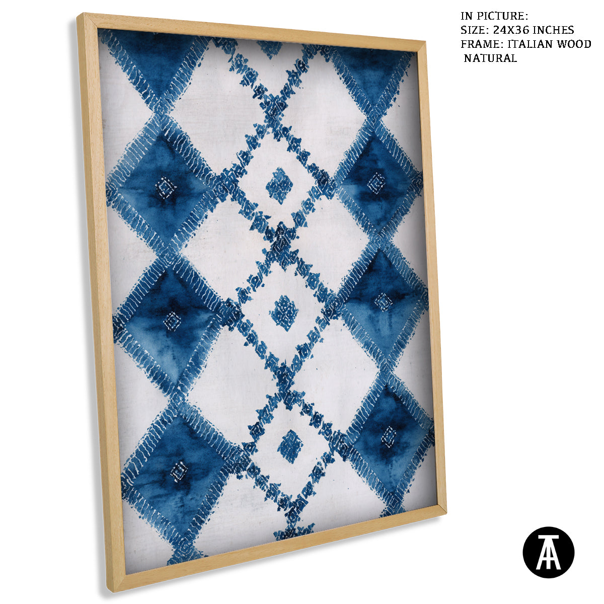 Artwork in Natural Wood Frame