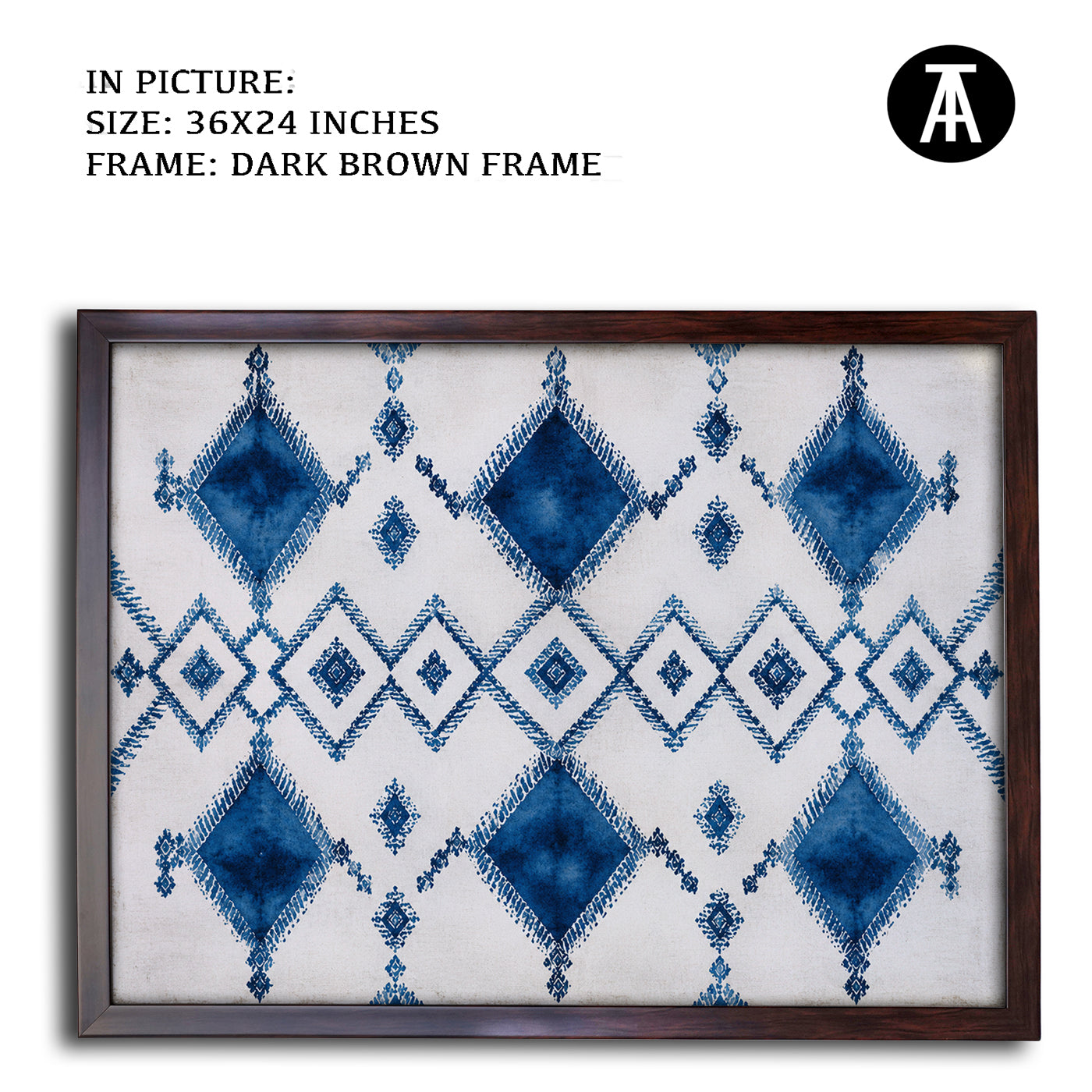 Artwork in Dark Brown Frame