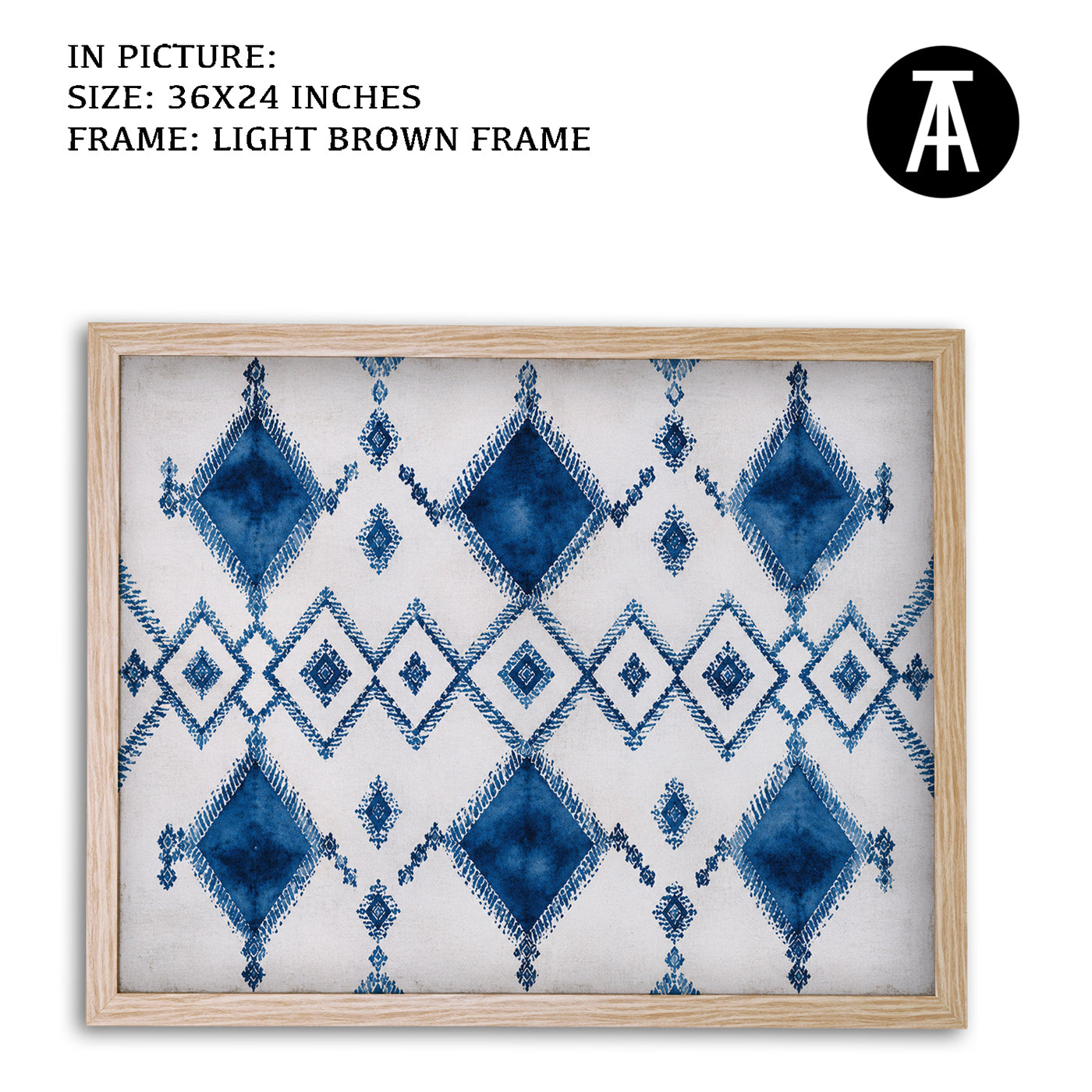 Artwork in Light Brown Frame