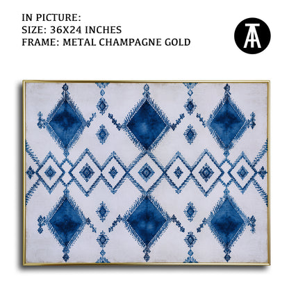 Artwork in Metal Champagne Gold Frame