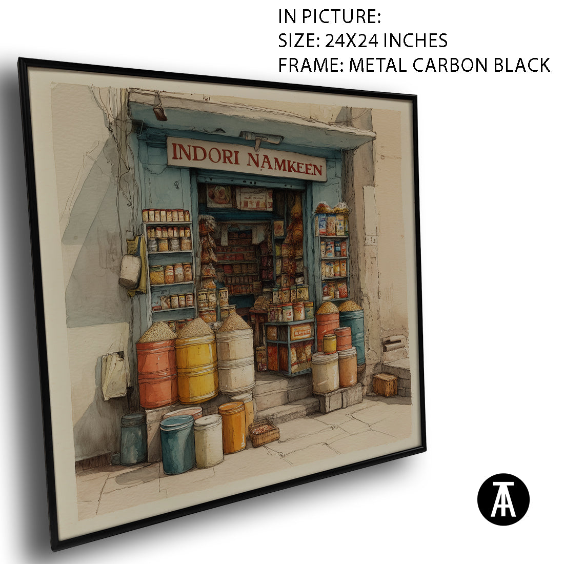 Artwork in Carbon Black Meta Frame