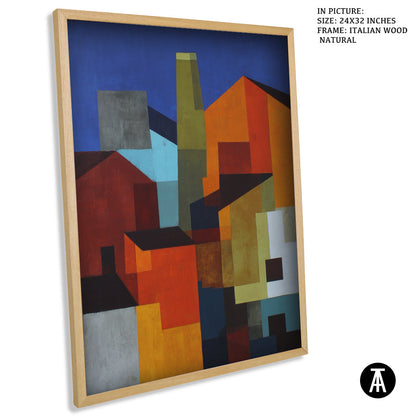 Artwork in Natural Wood Frame