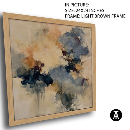 Artwork in Light Brown Frame