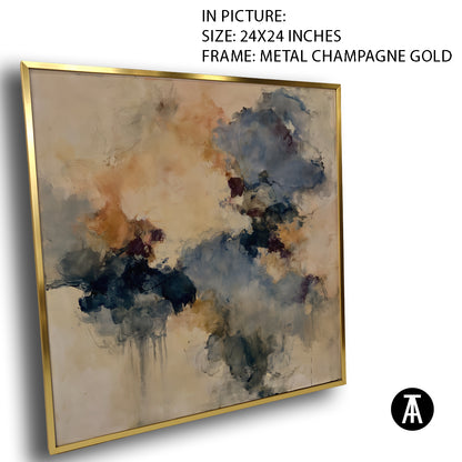 Artwork in Metal Champagne Gold Frame