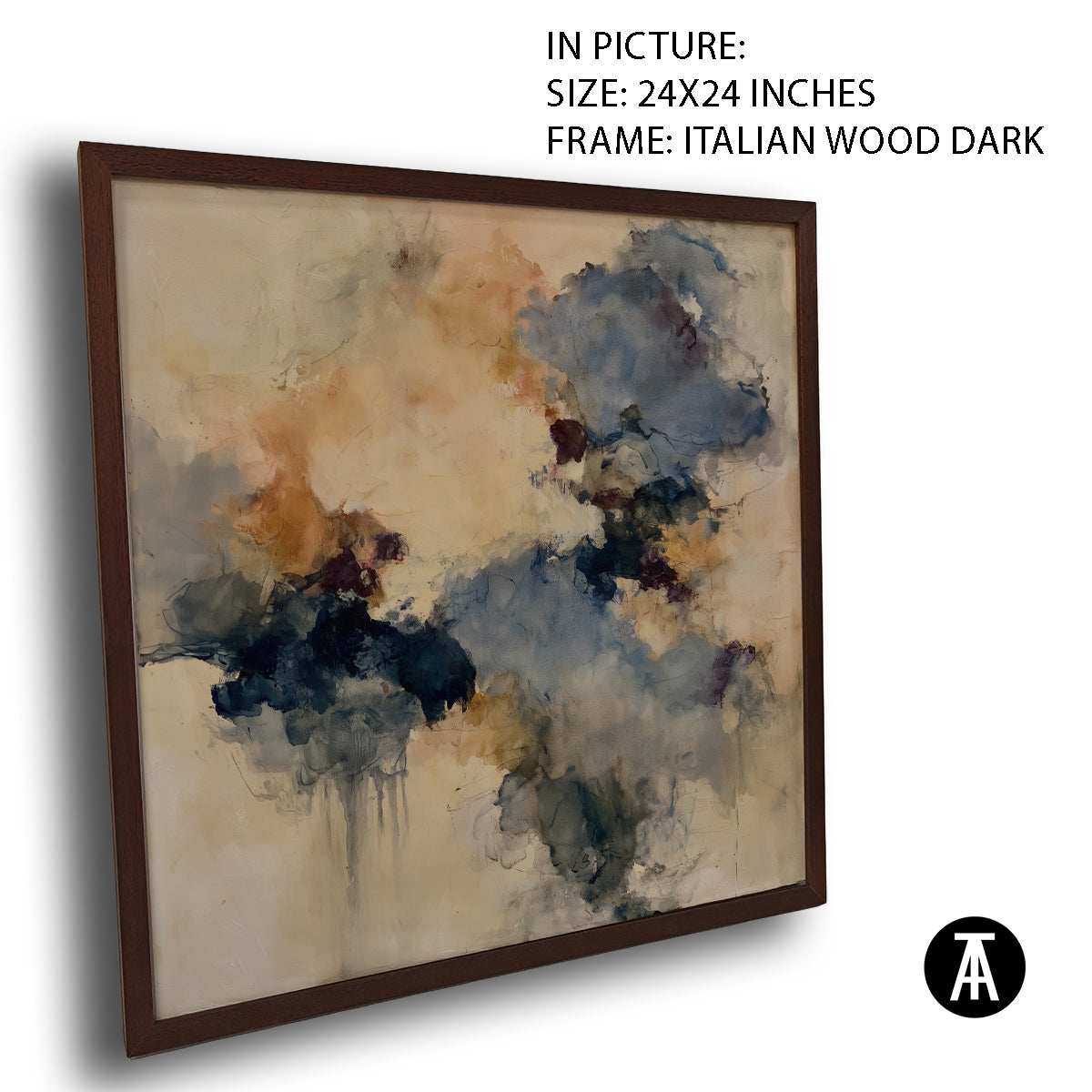 Artwork in Dark Wood Frame