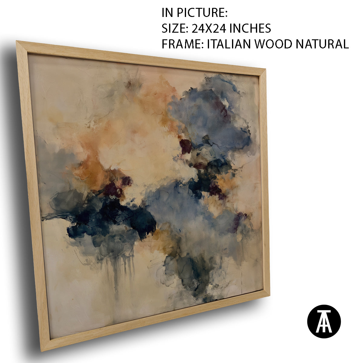 Artwork in Natural Wood Frame