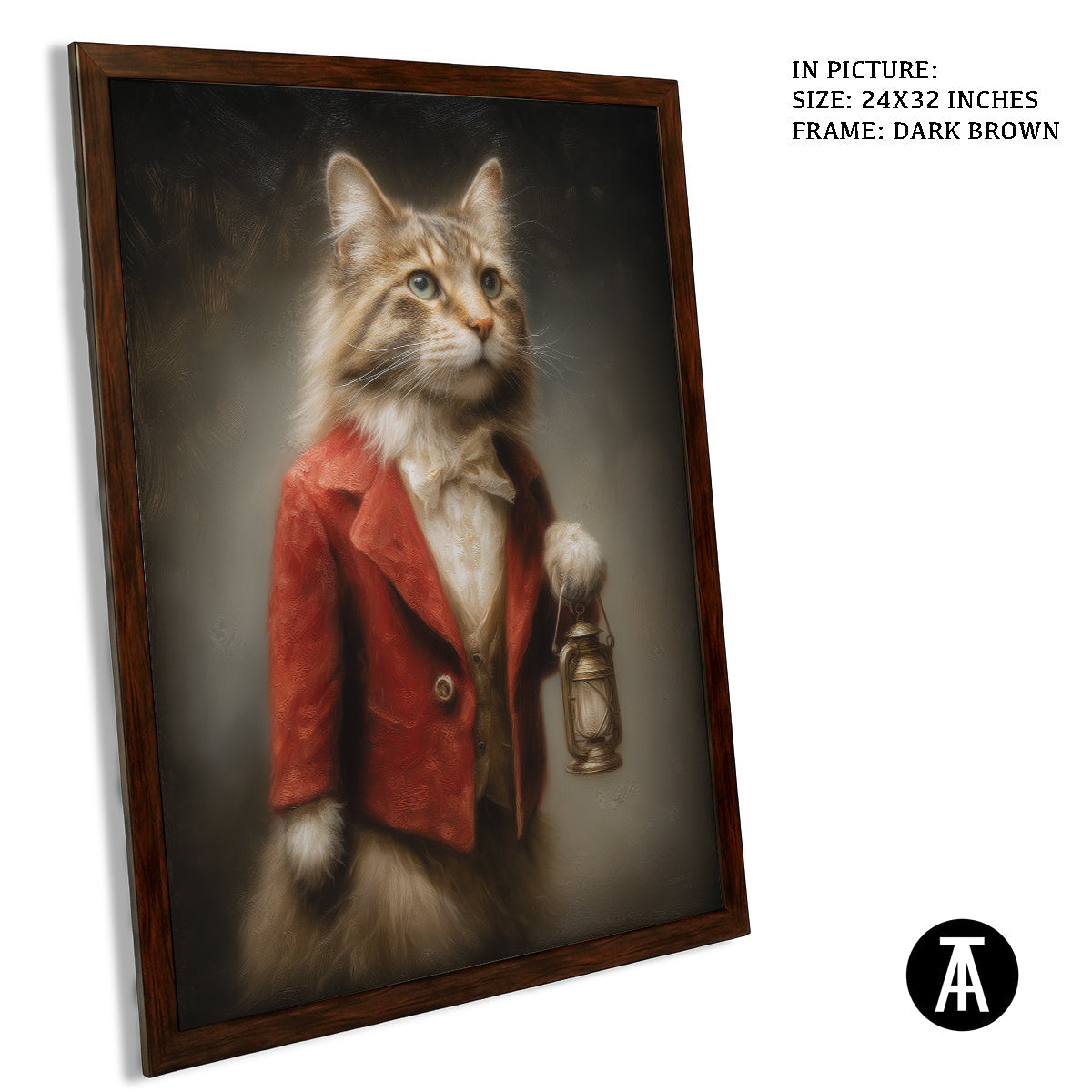 Artwork in Dark Brown Frame