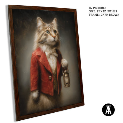 Artwork in Dark Brown Frame