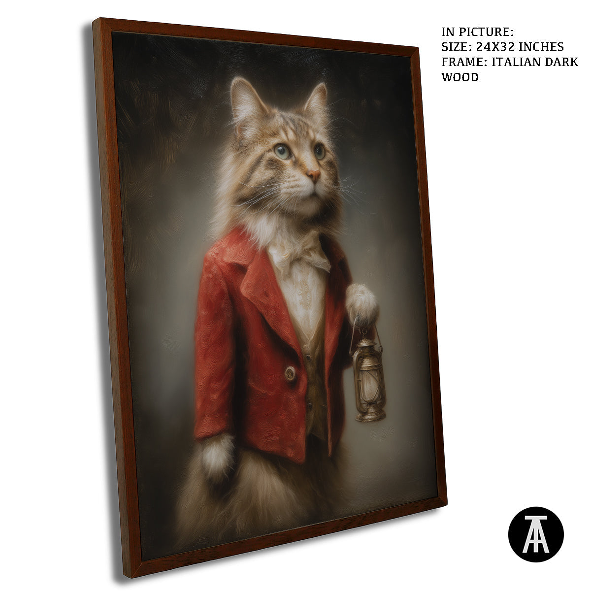 Artwork in Dark Wood Frame