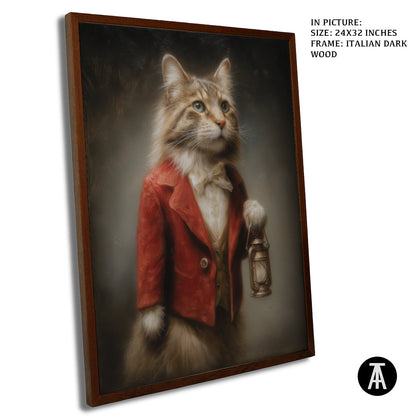 Artwork in Dark Wood Frame